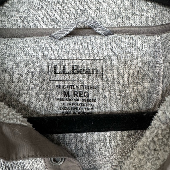 L.L. Bean Mens Sweater Fleece Slightly Fitted Pullover sz M - Picture 4 of 5